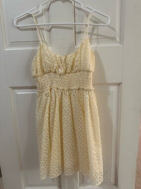 Urban Outfitters Cream Yellow Floral Sundress